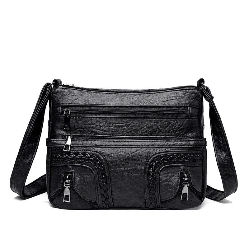 Women's Soft Leather Retro Simple Fashion Large Shoulder Bags