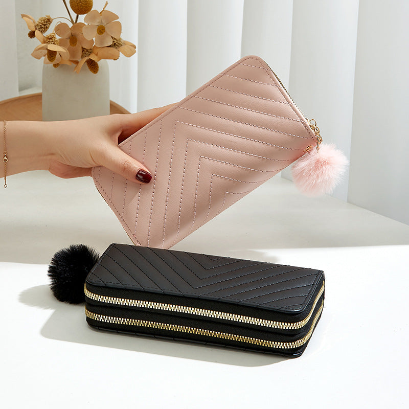 New Women's Stylish Good Texture Plush Ladies Wallet