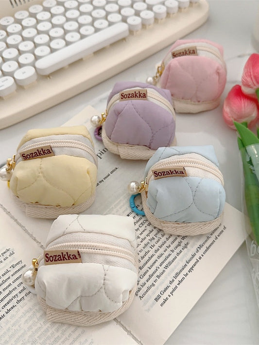 Cute Cartoon Headphone Quilted Soft Applicable Cosmetic Bags