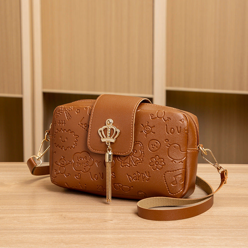 Classy Embossed Quantity Discount Korean Style Bags