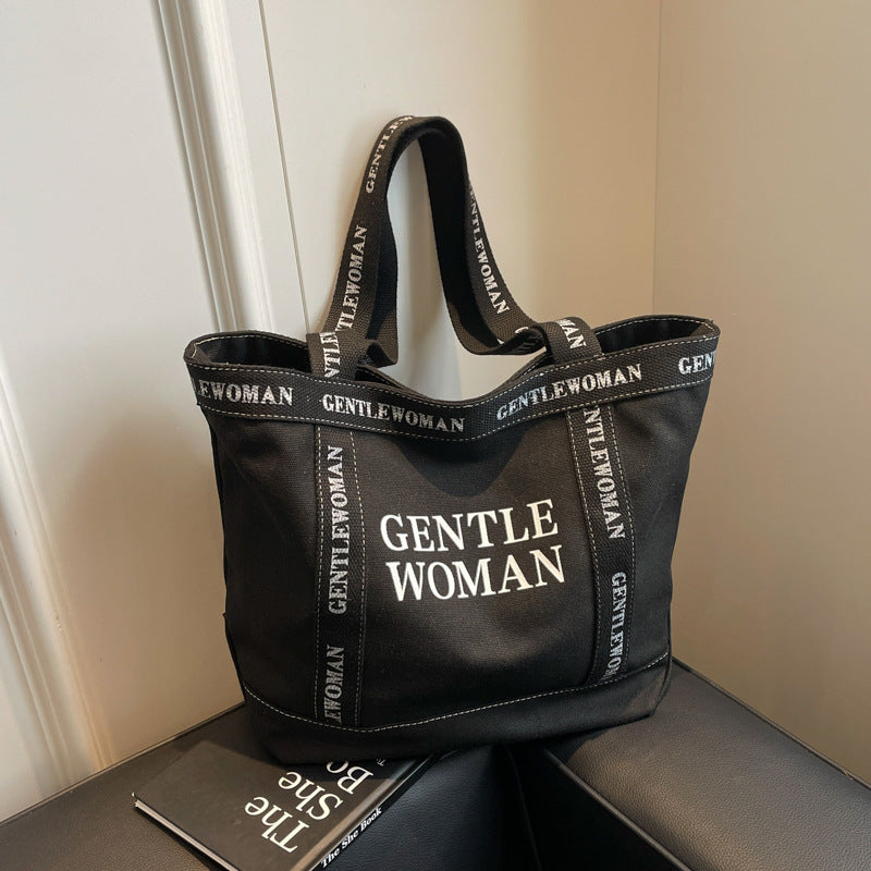 Creative Women's Letter Canvas High-grade Hand Shoulder Bags