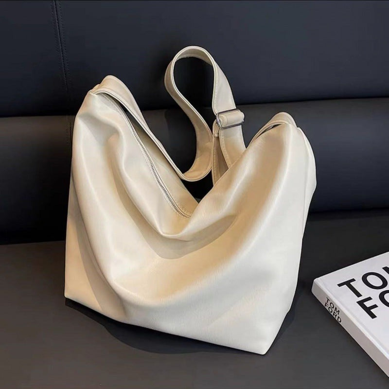 Women's Korean Style Soft Leather Large Crossbody Bags