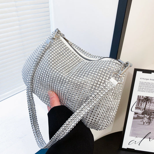 Women's Graceful Popular Rhinestone Trendy Underarm Shoulder Bags