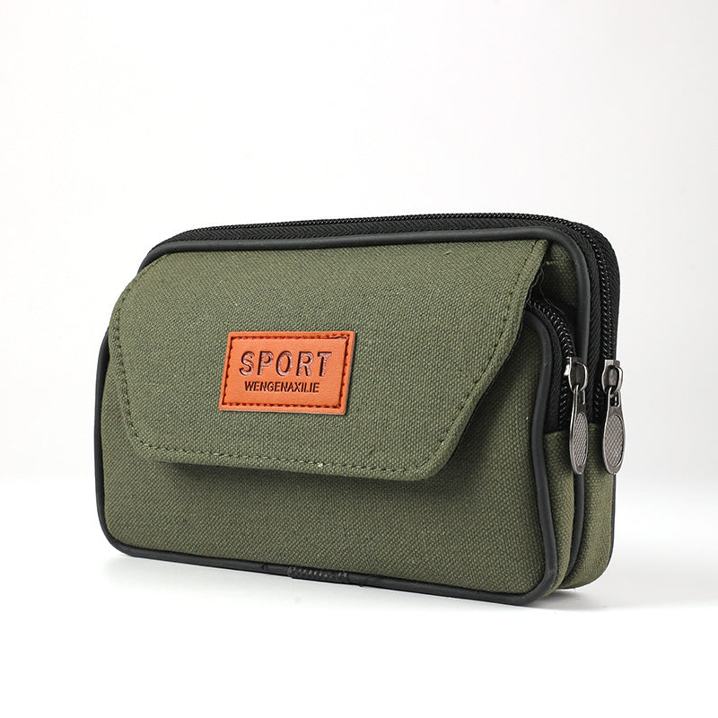Men's Canvas Mobile Multifunctional Construction Site Men's Waist Packs