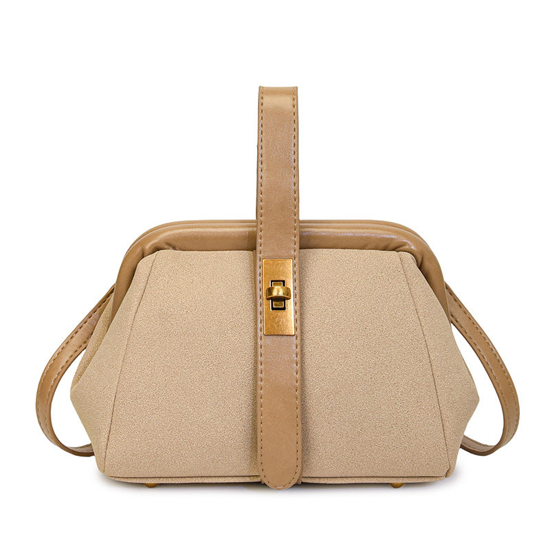 Women's Textured Deerskin Veet Personality Underarm Trendy Women's Shoulder Bag