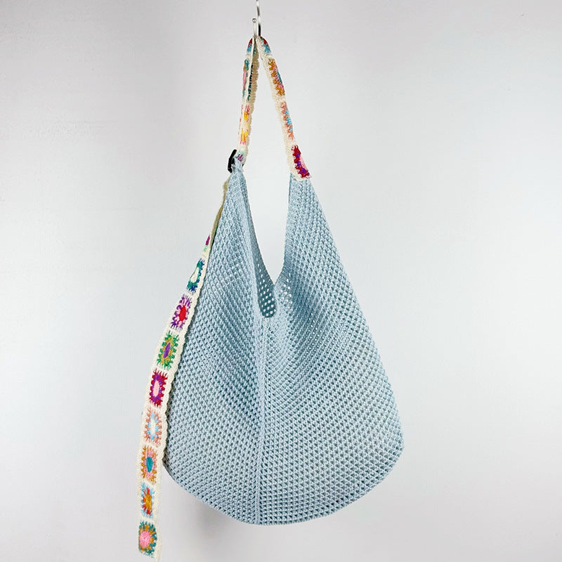 Women's Handmade Woven Hollowed Knitted Large Capacity Practical Women's Shoulder Bag