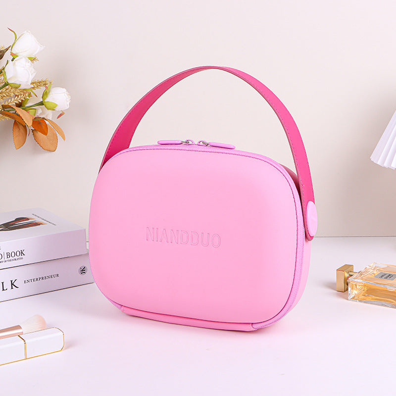 Portable Dopamine Cosmetics Toiletries Waterproof Hard Makeup Bag
