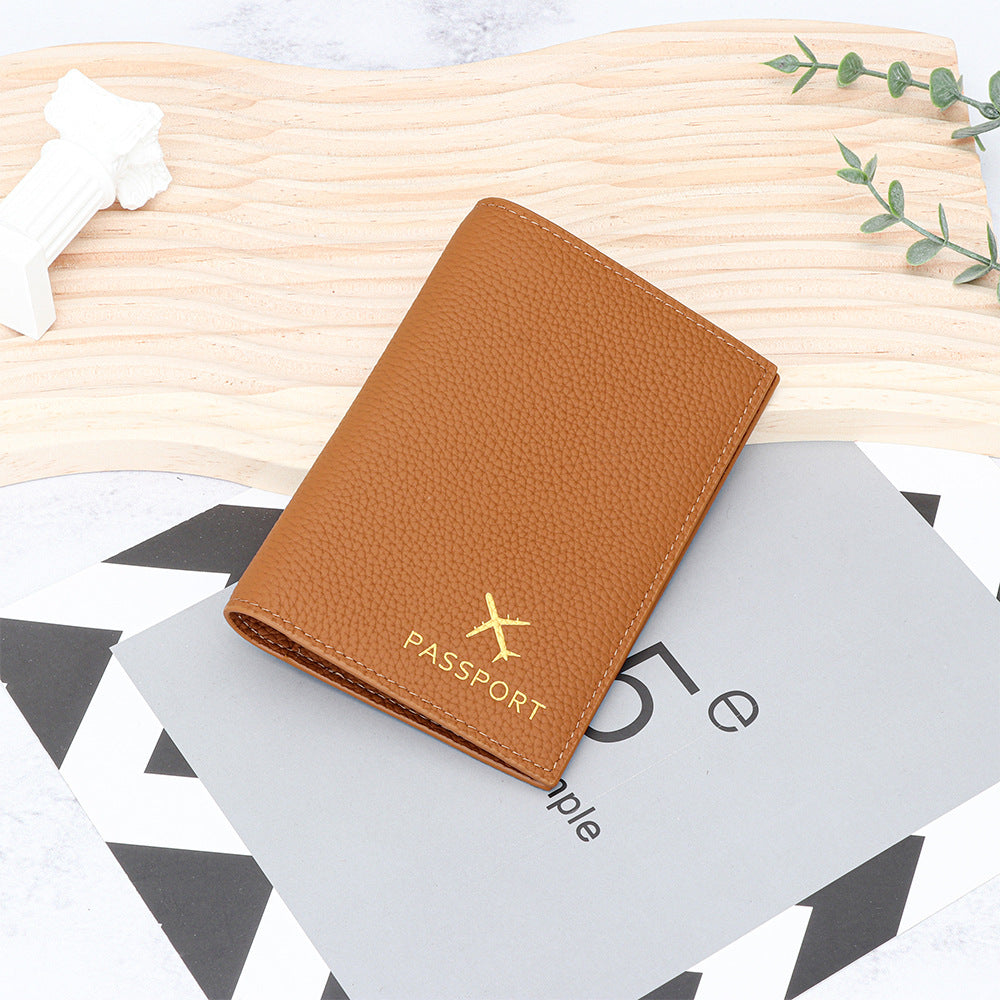Women's & Men's Pure First Layer Cowhide Passport Fashion Thin Leather Ladies Wallet