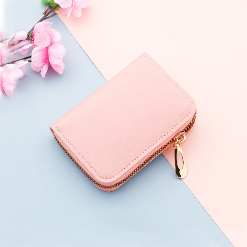 Women's & Men's Organ Zipper Multiple Slots Document Multifunctional Card Holder