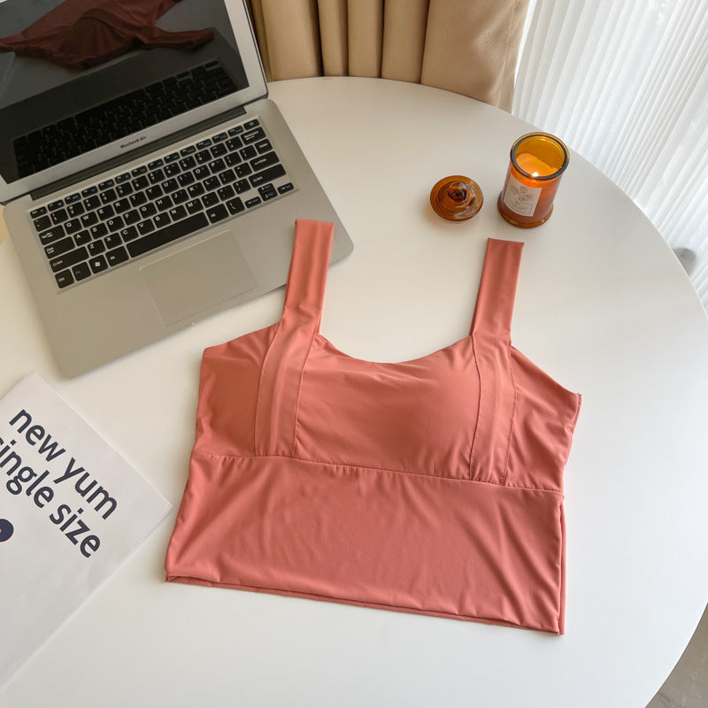 Women's Silk Back Shaping Underwear Tube Top Tanks Camis