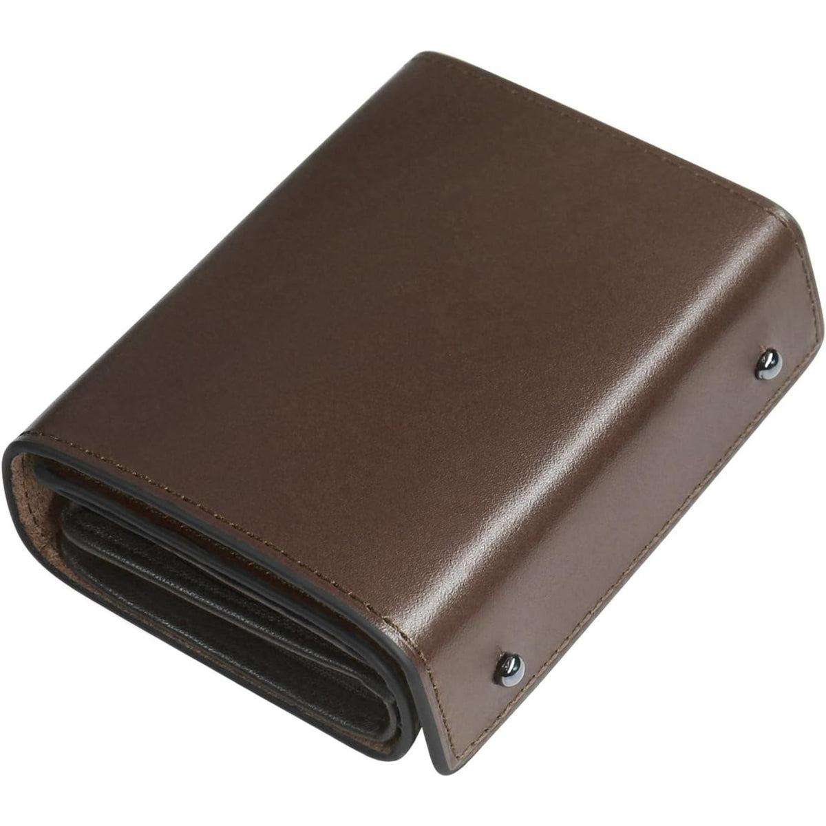 Men's Short Three-fold Swiping Solid Color Business Purses
