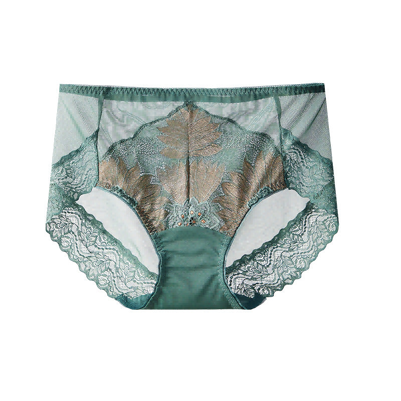 Women's Sexy Two-color Lace Mesh Patchwork Underwear Cotton Panties