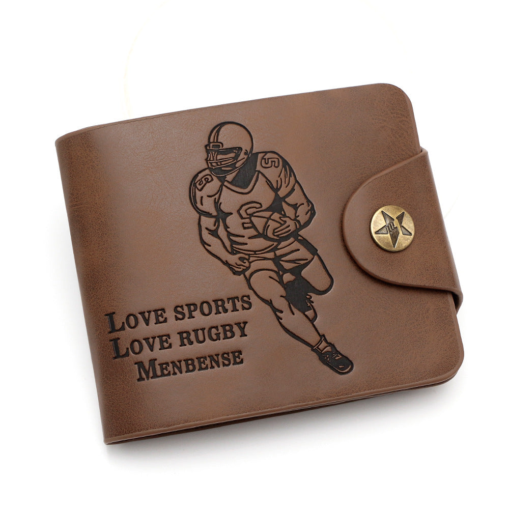 Classic Men's Hot Three-fold Embossed Short Men's Wallet