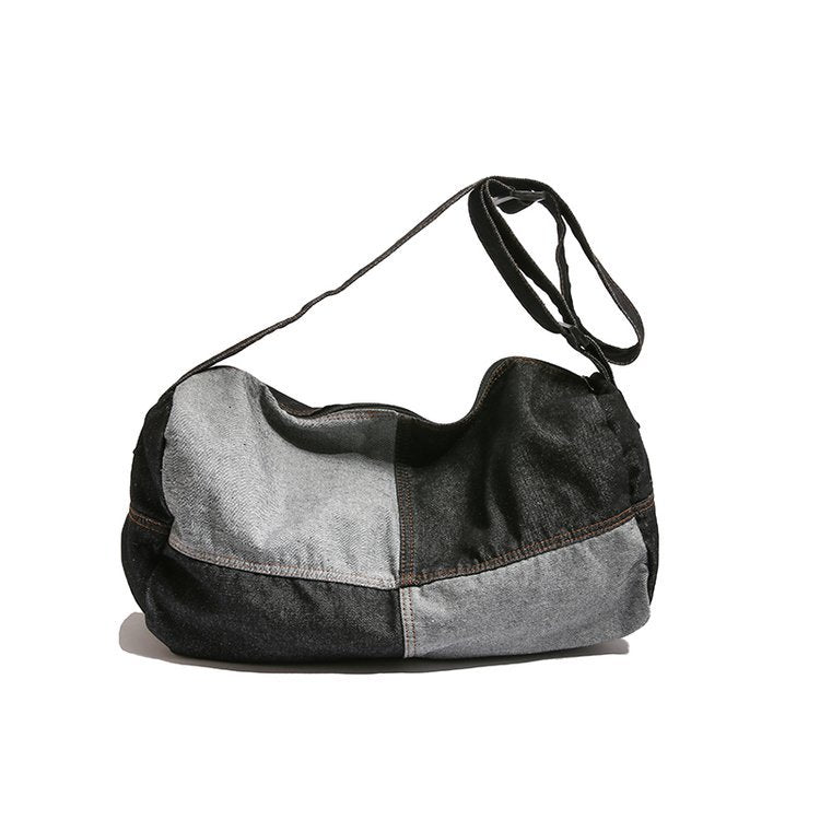 Women's & Men's Large Capacity Denim Canvas Class Difference Women's Shoulder Bag