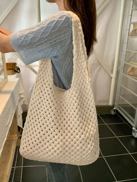 Women's Knitted Hand-woven Vintage Wool Shopping Shoulder Bags
