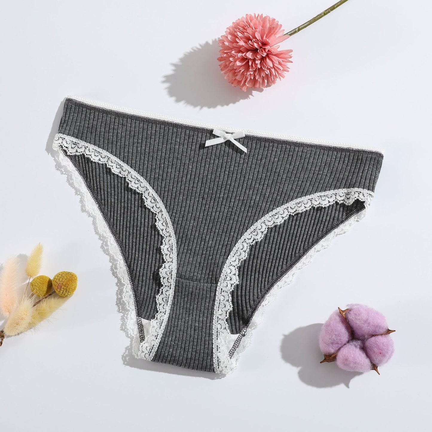 Women's Thread Briefs Solid Color Low Waist Panties