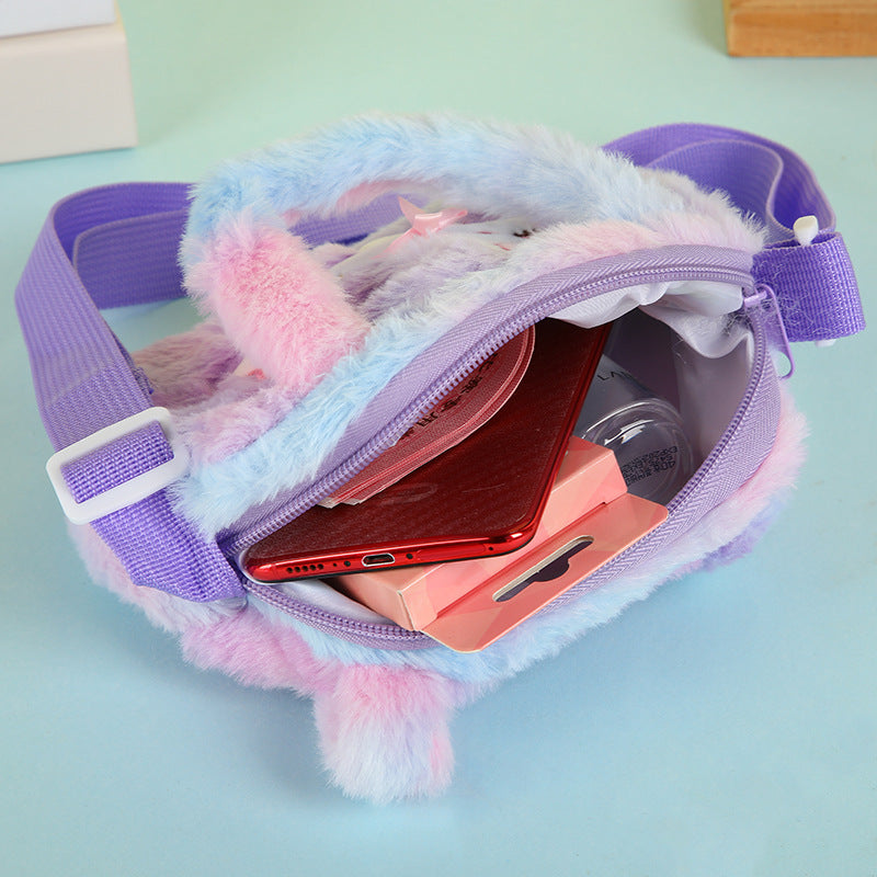 Korean Style Cute Unicorn Plush Cartoon Princess Women's Messenger Bag