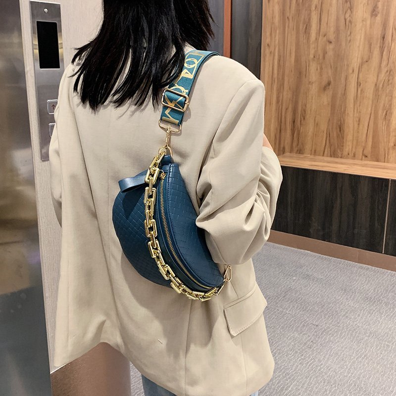 Women's Thick Chain High-grade Plaid Fashionable Women's Messenger Bag