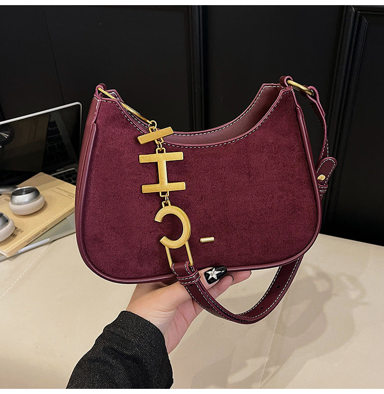 Women's Texture Frosted Chain Underarm Spring Fashion Commuter Women's Messenger Bag