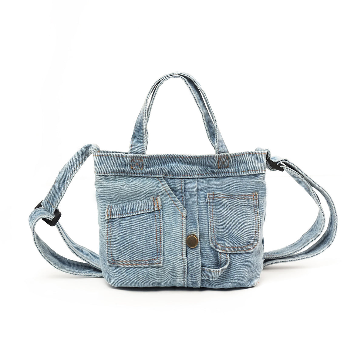 Durable Glamorous Vintage Denim Neutral Literary Shoulder Bags