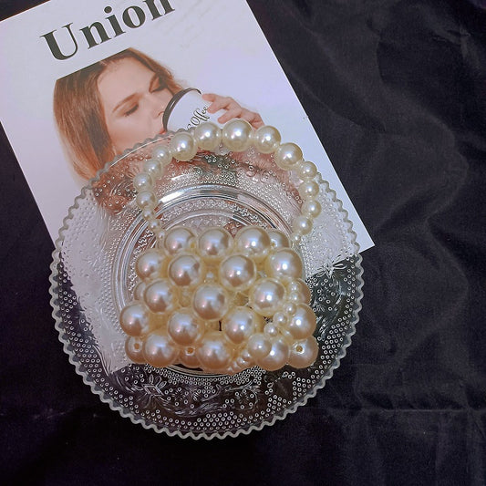 Gradually Pearl Portable Beaded Handmade Beads Niche Handbags