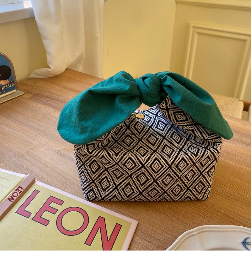 Women's Lunch Portable Rabbit Ears Zebra Pattern Handbags