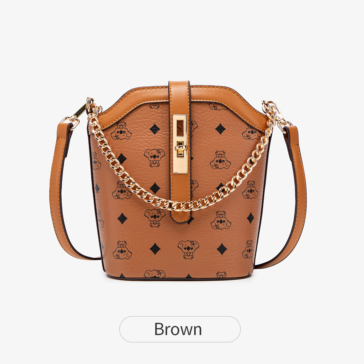 Women's Spring High-grade Retro Printed Chain Portable Women's Messenger Bag