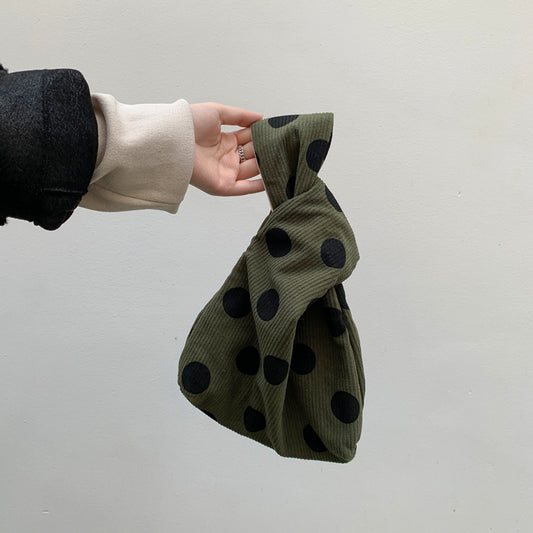 Corduroy Dot Polka Dots Wrist Walking Bags