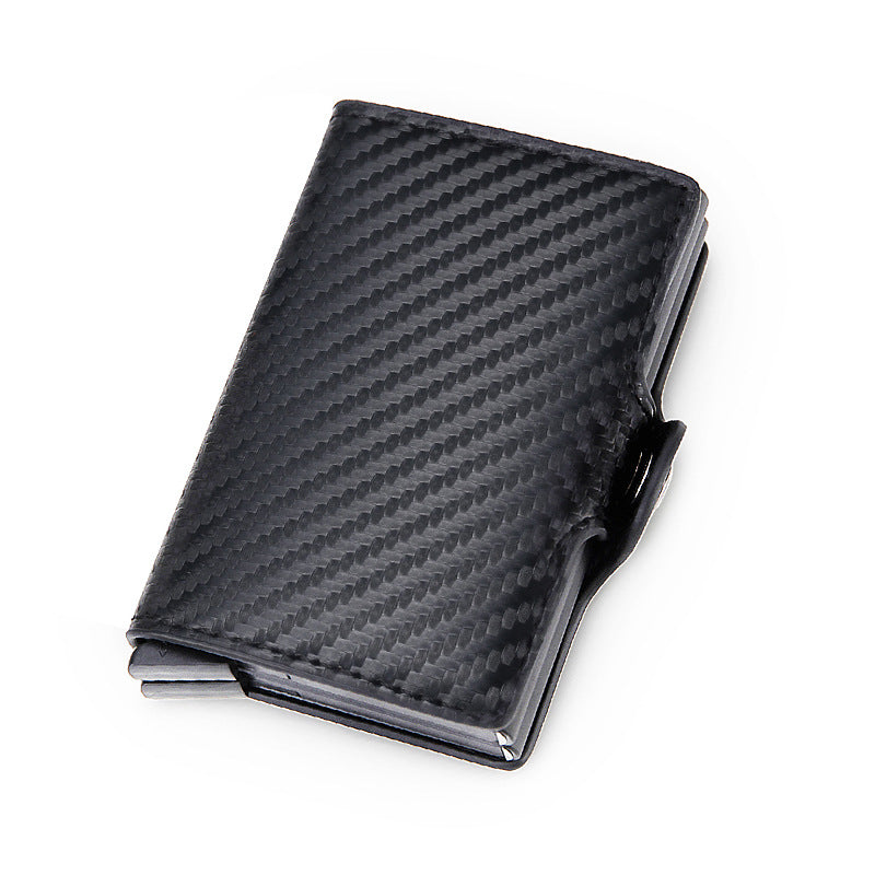 Automatic Aluminum Alloy Carbon Fiber Clamp Card Holder