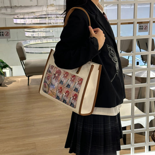 Bow Cartoon Large Capacity Versatile Transparent Handbags