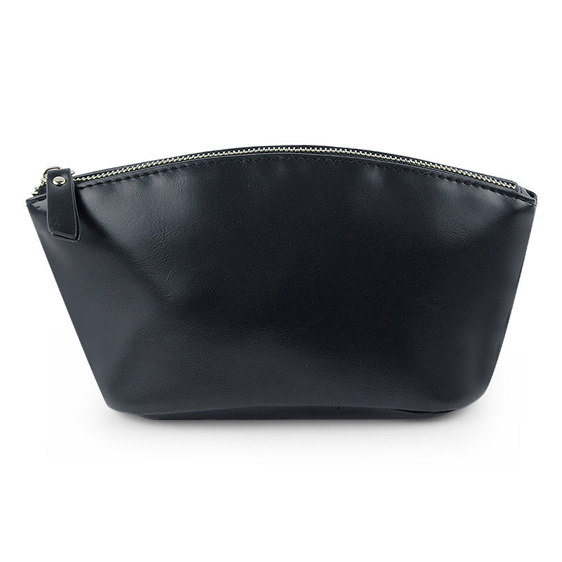 Crazy Horse Leather Large Capacity Portable Wash Makeup Bag