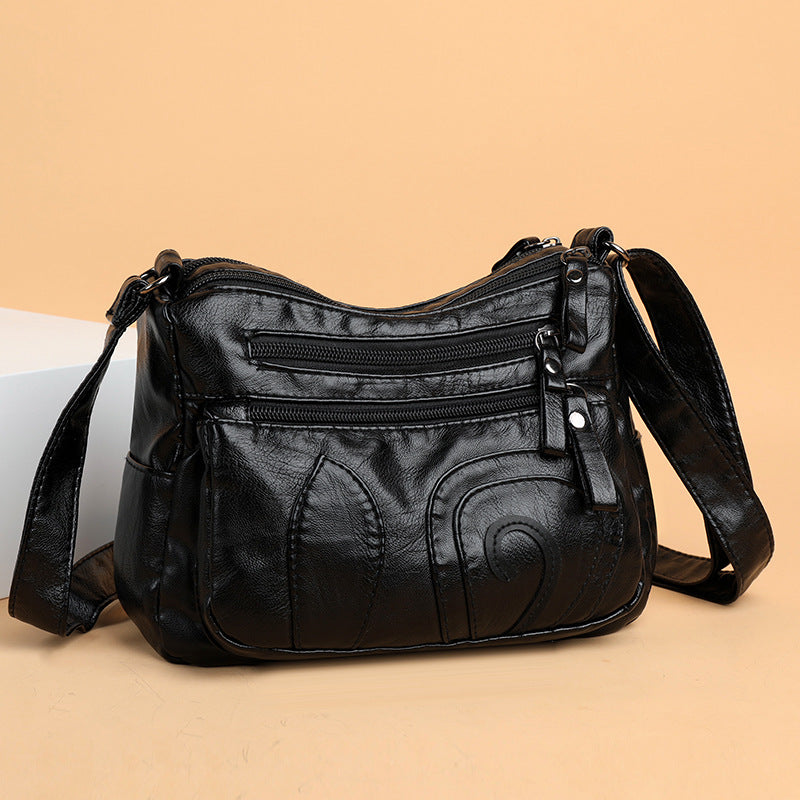 Graceful Women's Large Capacity Mother-in-law Leather Backpacks