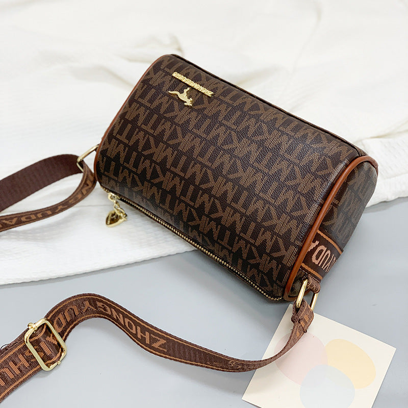 Fashion Printed Boston Simple Versatile Large Capacity To Shoulder Bags