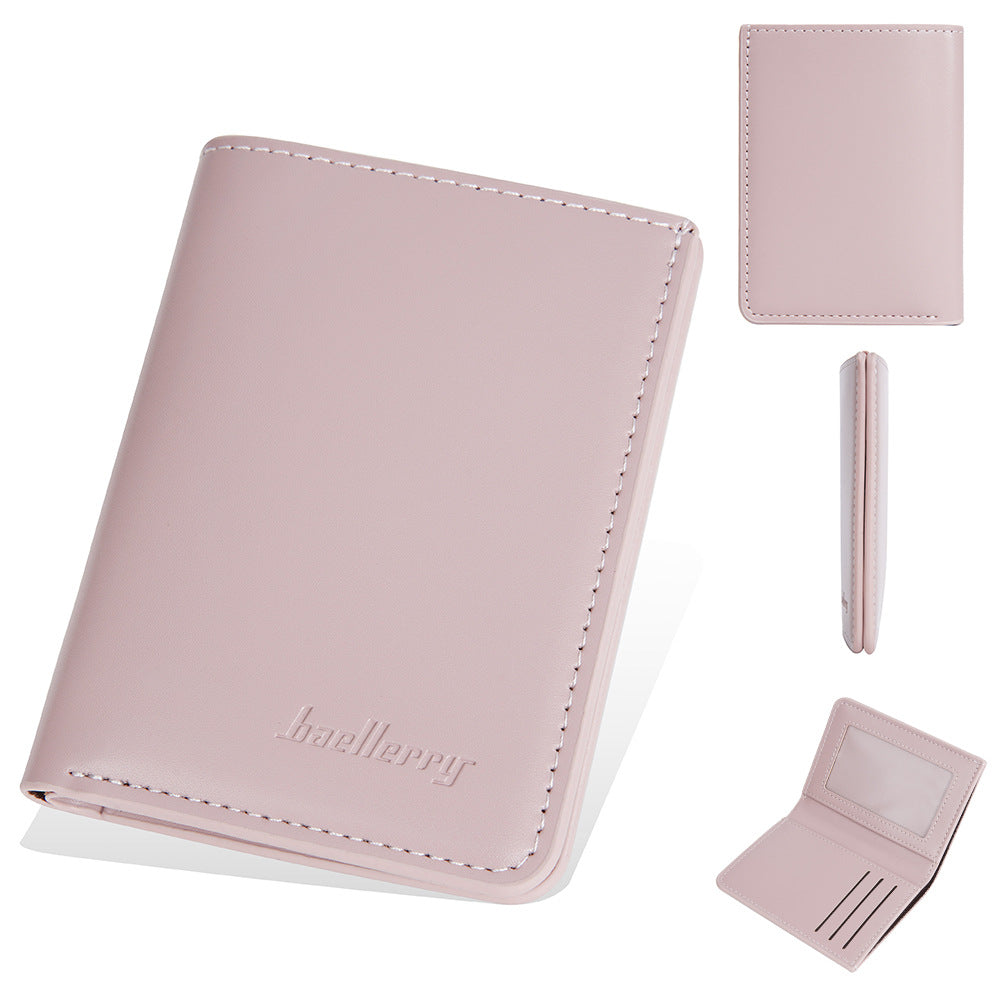 Women's & Men's Neutral Short Dopamine Color Mini Slot Ladies Wallet