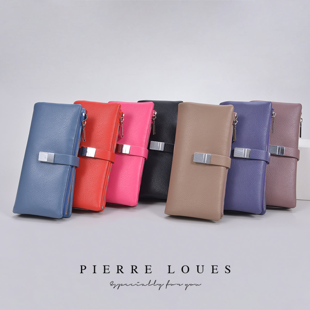 Women's Simple Metal Fashion Three-fold Long Ladies Wallet