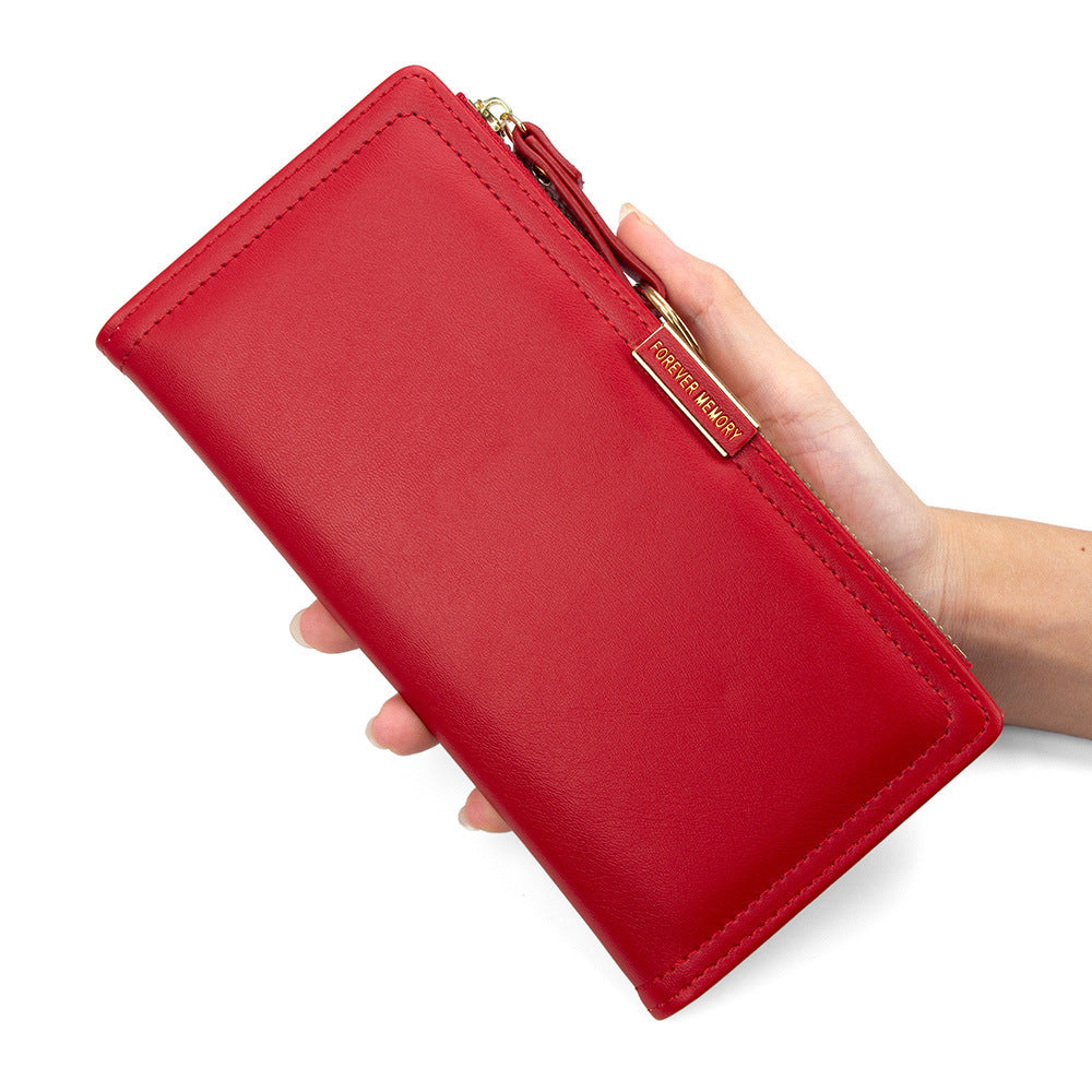 Women's Korean Fashion Clutch Fashionable Solid Color Ladies Wallet