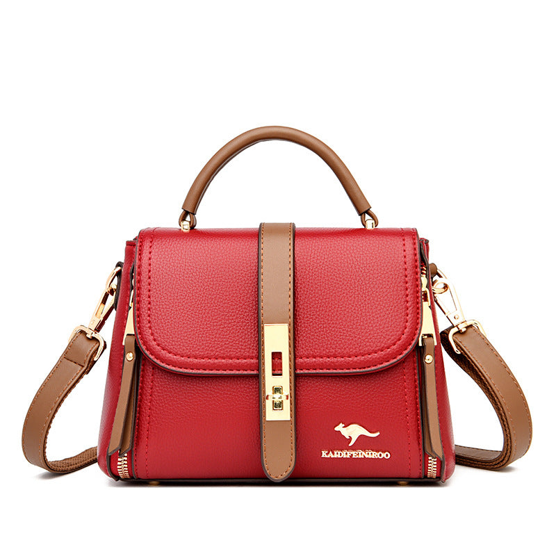 Creative Women's Female Fashion Color Contrast Shoulder Bags