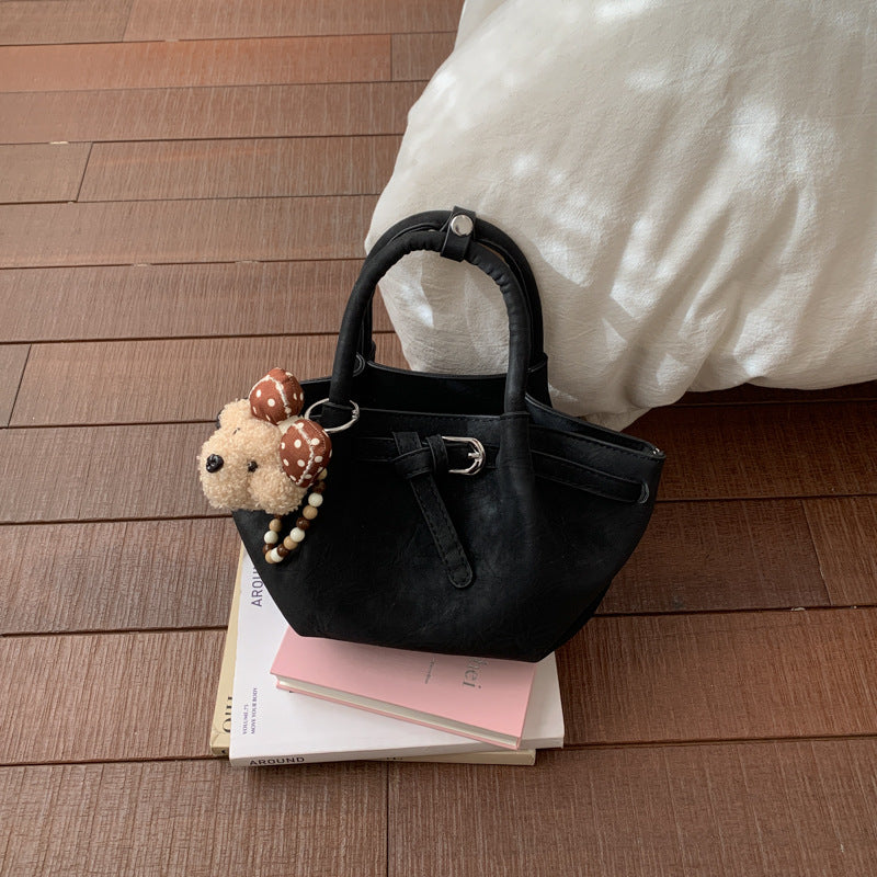 Korean Style Niche Portable Vegetable Basket Advanced Women's Shoulder Bag