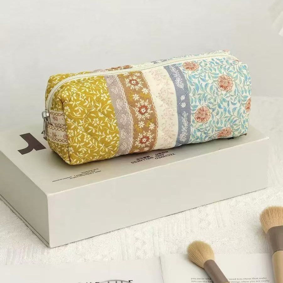 Wind Large Capacity Fabric Bow Printing Buggy Minority Simple Stationery Bags