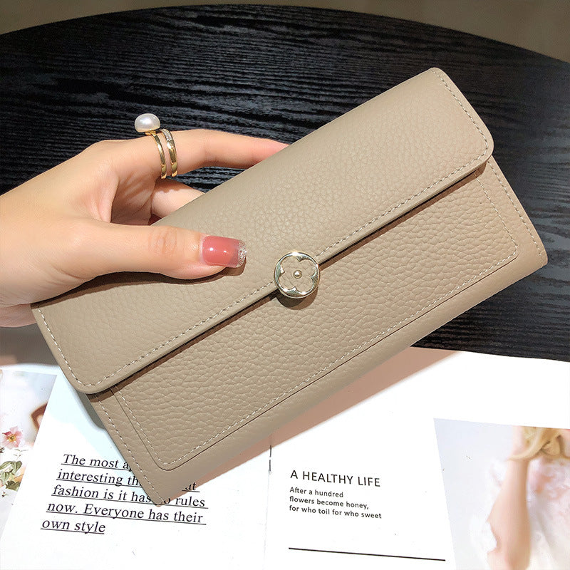 Women's Graceful Genuine Leather Large Capacity Simple Ladies Wallet