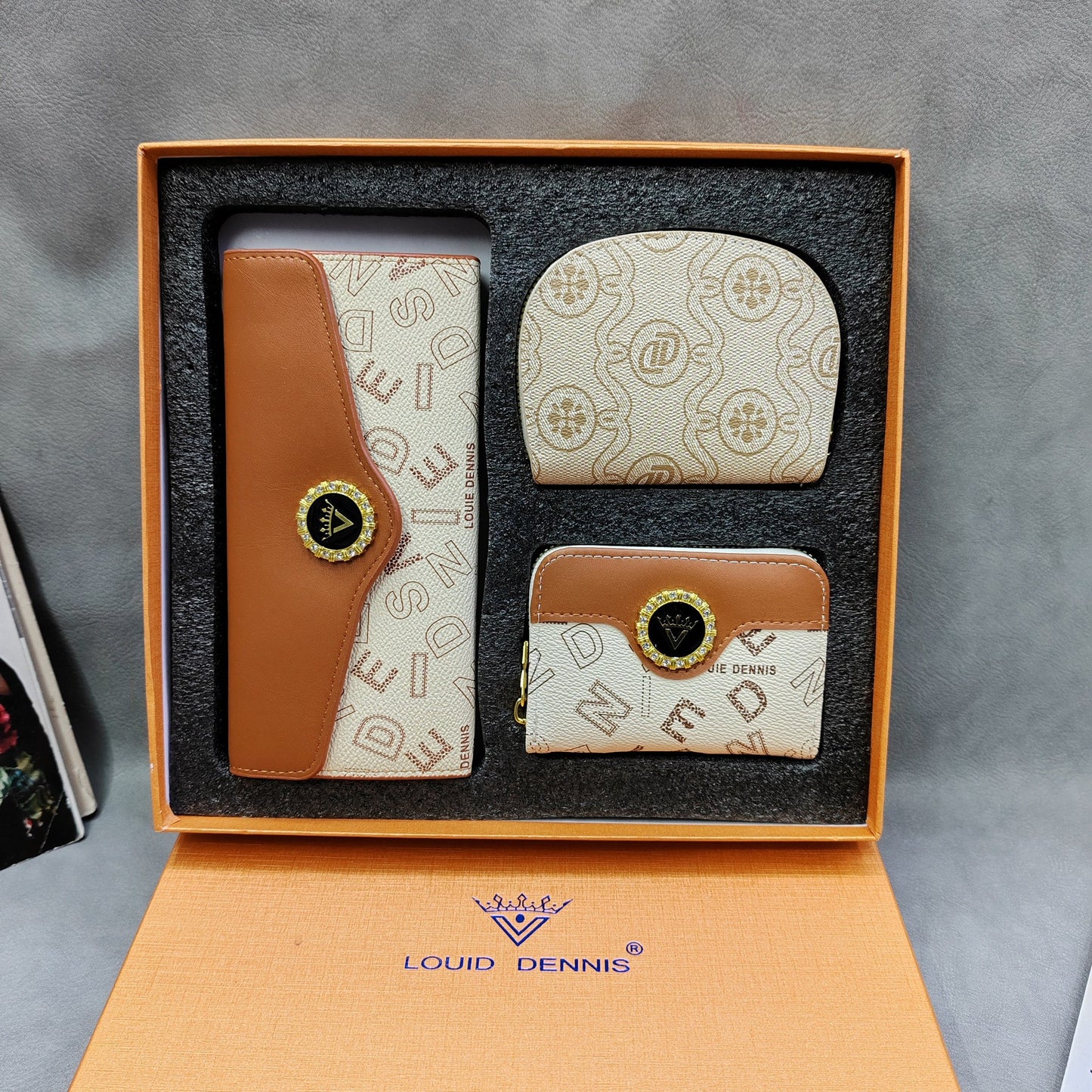 Cool Attractive Three-piece Gift Box Sets Ladies Wallets