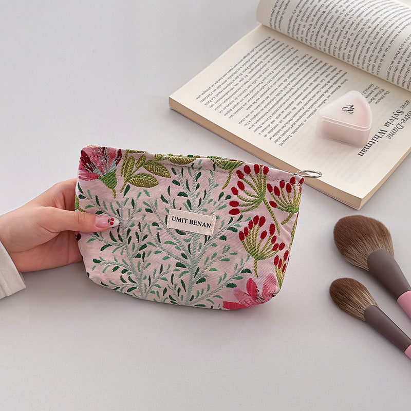 Slouchy Fashion Flower Storage Large Capacity Makeup Bag