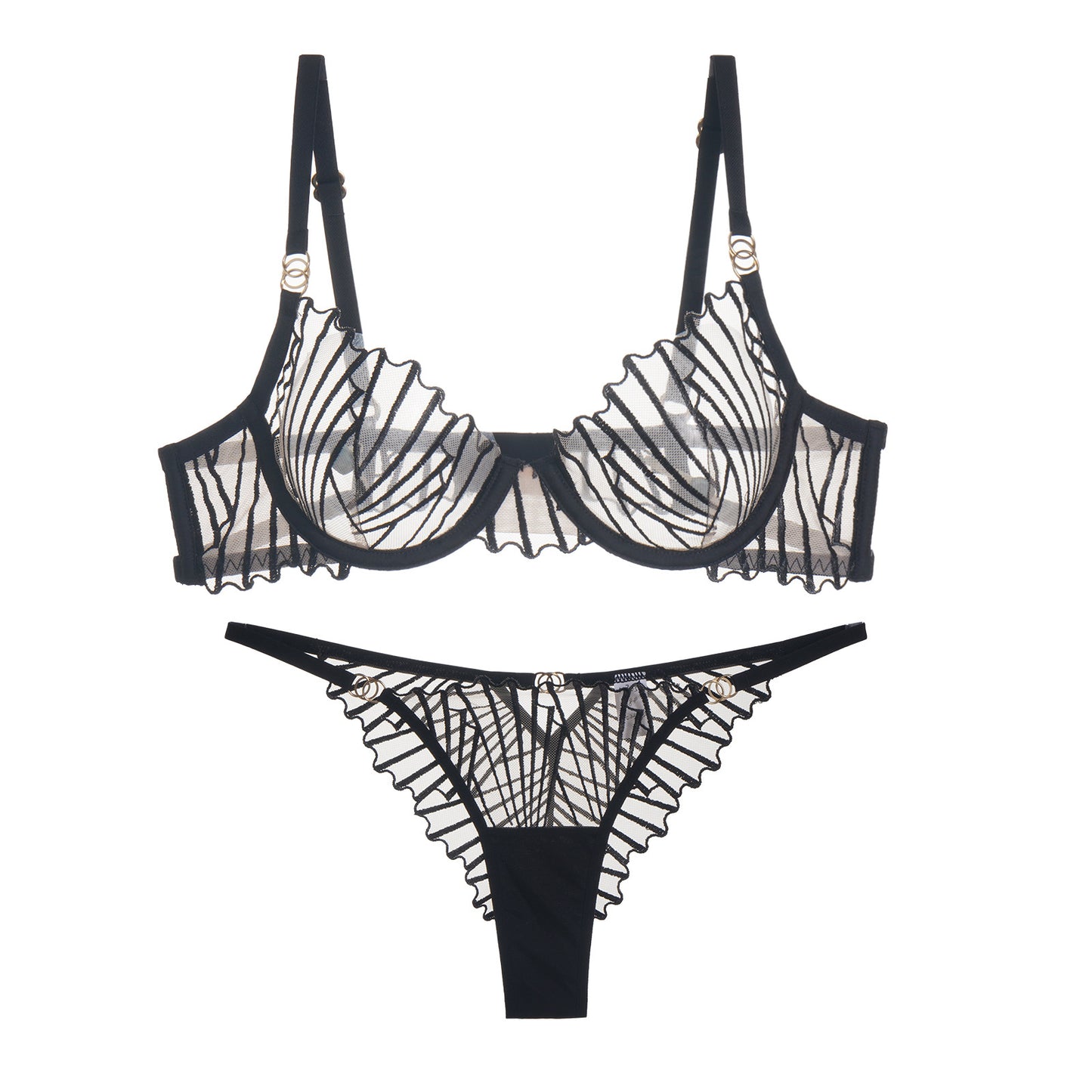 Women's Underwear Big Chest Small Push Up Breathable Lingerie Sets