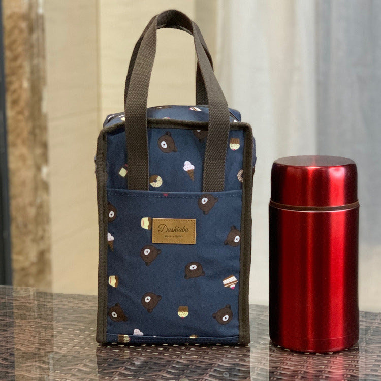 Korean Style Waterproof Thermal Preservation Lunch Box Octave Music Gun Handbags