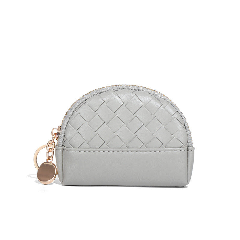 Creative Women's Hand-woven Simple Leather Zipper Ladies Wallet