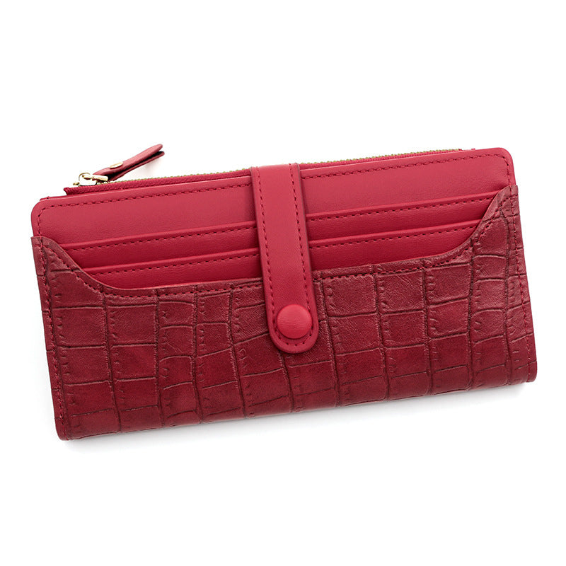Women's Slots Long Multifunctional Zipper Clutch Large Ladies Wallet