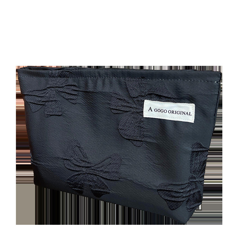 Noble Dark Pattern Bow Princess High Cold Cosmetic Bags