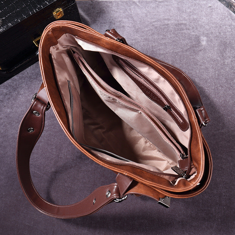Women's Large Capacity Early Spring Simple Western Women's Messenger Bag