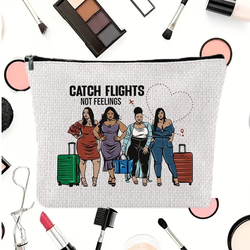 Printing Buggy Large Capacity Simple Zipper Makeup Bag
