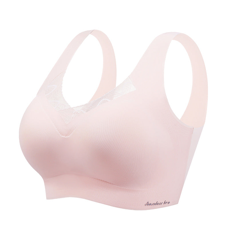 Back Breasts Contracting Wireless Latex Vest Everyday Bras
